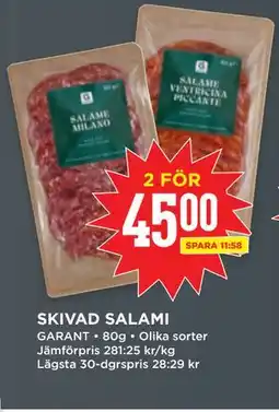 Willys SKIVAD SALAMI erbjuda
