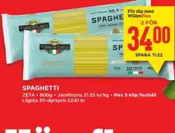 Willys SPAGHETTI, Medlemspris erbjuda
