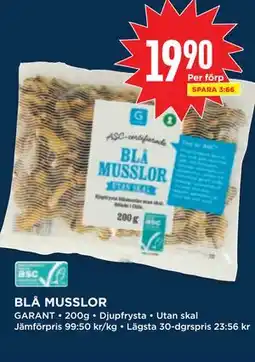 Willys BLÅ MUSSLOR erbjuda