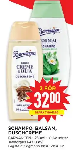 Willys SCHAMPO, BALSAM, DUSCHCREME erbjuda