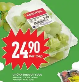 Willys GRÖNA DRUVOR 500G erbjuda