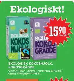 Willys Hemma EKOLOGISK KOKOSMJÖLK, KOKOSGRÄDDE erbjuda