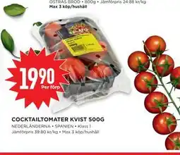 Willys Hemma COCKTAILTOMATER KVIST 500G erbjuda