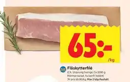 ICA Kvantum Fläskytterfilé erbjuda