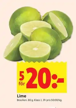 ICA Kvantum Lime erbjuda