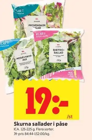 Skurna sallader i påse