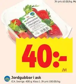 ICA Kvantum Jordgubbar i ask erbjuda