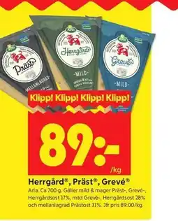 ICA Kvantum Herrgård , Präst , Grevé erbjuda