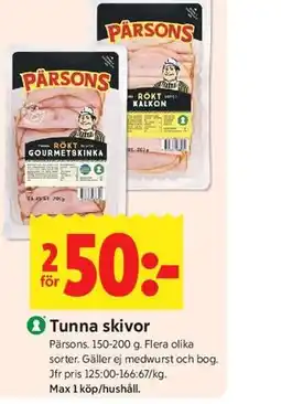 ICA Kvantum Tunna skivor erbjuda