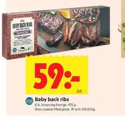 ICA Kvantum Baby back ribs erbjuda