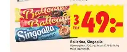 ICA Kvantum Ballerina, Singoalla erbjuda