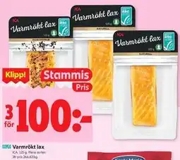 ICA Kvantum Varmrökt lax, Medlemspris erbjuda