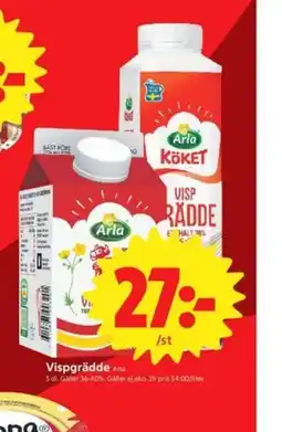 ICA Nära Vispgrädde Arla erbjuda