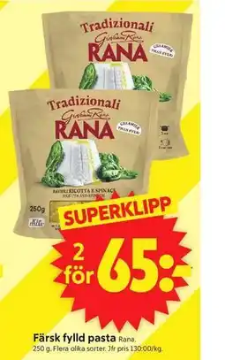 ICA Supermarket Färsk fylld pasta erbjuda