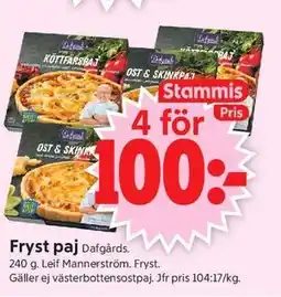 ICA Supermarket Fryst paj, Medlemspris erbjuda