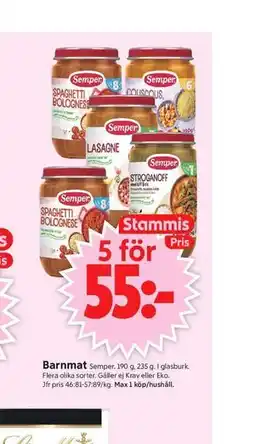 ICA Supermarket Barnmat, Medlemspris erbjuda