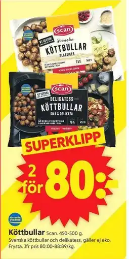 ICA Supermarket Köttbullar erbjuda