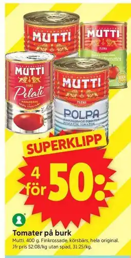 ICA Supermarket Tomater på burk erbjuda