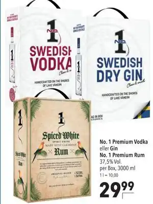 No. 1 Premium Vodka eller Gin No. 1 Premium Rum, EUR 29.99