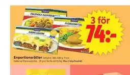 ICA Supermarket Enportionsrätter erbjuda