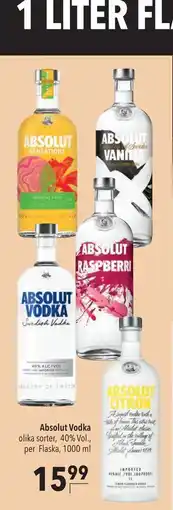 Citti Absolut Vodka, EUR 15.99 erbjuda