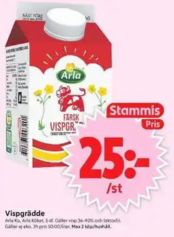 ICA Supermarket Vispgrädde, Medlemspris erbjuda