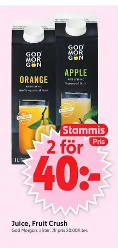 ICA Supermarket Juice, Fruit Crush, Medlemspris erbjuda