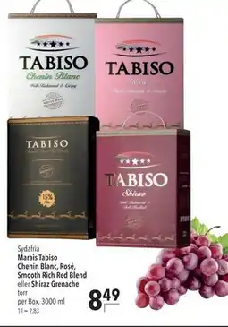 Citti Marais Tabiso Chenin Blanc, Rosé, Smooth Rich Red Blend eller Shiraz Grenache, EUR 8.49 erbjuda