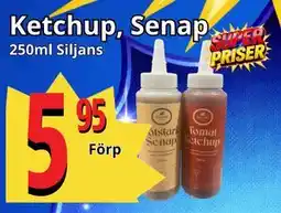 Supergrossen Ketchup, Senap erbjuda