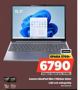 Power Lenovo IdeaPad Slim 3 Bärbar dator erbjuda