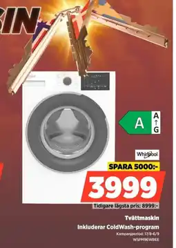 Power Whirlpool tvättmaskin erbjuda