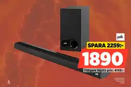 Power Polk 2.1-kanals soundbar erbjuda