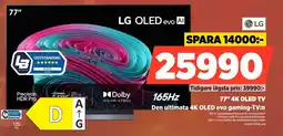 Power LG 77" 4K OLED evo gaming-TV:n erbjuda