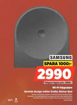 Power Samsung Wi-Fi-högtalare erbjuda