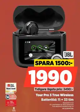 Power Jbl tour pro 3 true wireless erbjuda