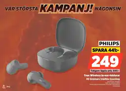 Power Philips True Wireless in-ear-hörlurar erbjuda