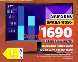 Power Samsung essential s3-serien skärm erbjuda