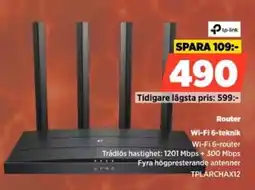 Power Tp-link Wi-fi 6-router erbjuda