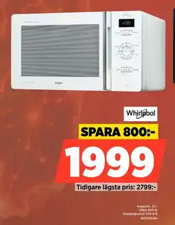 Power Whirlpool mikrovågsugn erbjuda