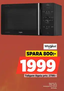 Power Whirlpool mikrovågsugn erbjuda