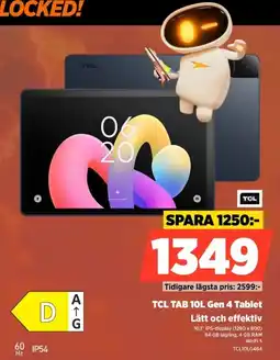 Power Tcl tab 10l gen 4 tablet erbjuda