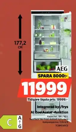 Power AEG integrerad kyl/frys erbjuda