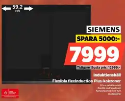 Power Siemens induktionshäll flexibla flexInduction Plus-kokzoner erbjuda