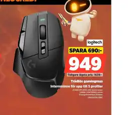 Power Logitech trådlös gamingmus erbjuda