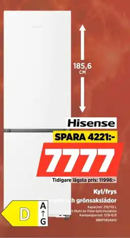 Power Hisense kyl/frys erbjuda