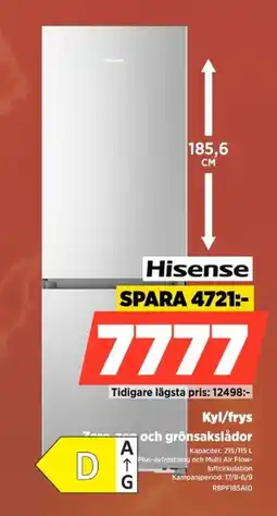 Power Hisense kyl/frys erbjuda