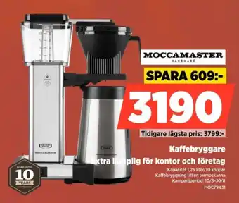 Power Moccamaster kaffebryggare erbjuda