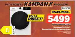 Power gorenje kombinerad tvätt/tork erbjuda