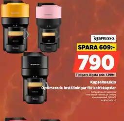 Power Nespresso kapselmaskin erbjuda