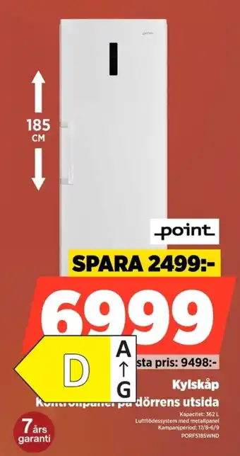 Power Point kylskåp erbjuda